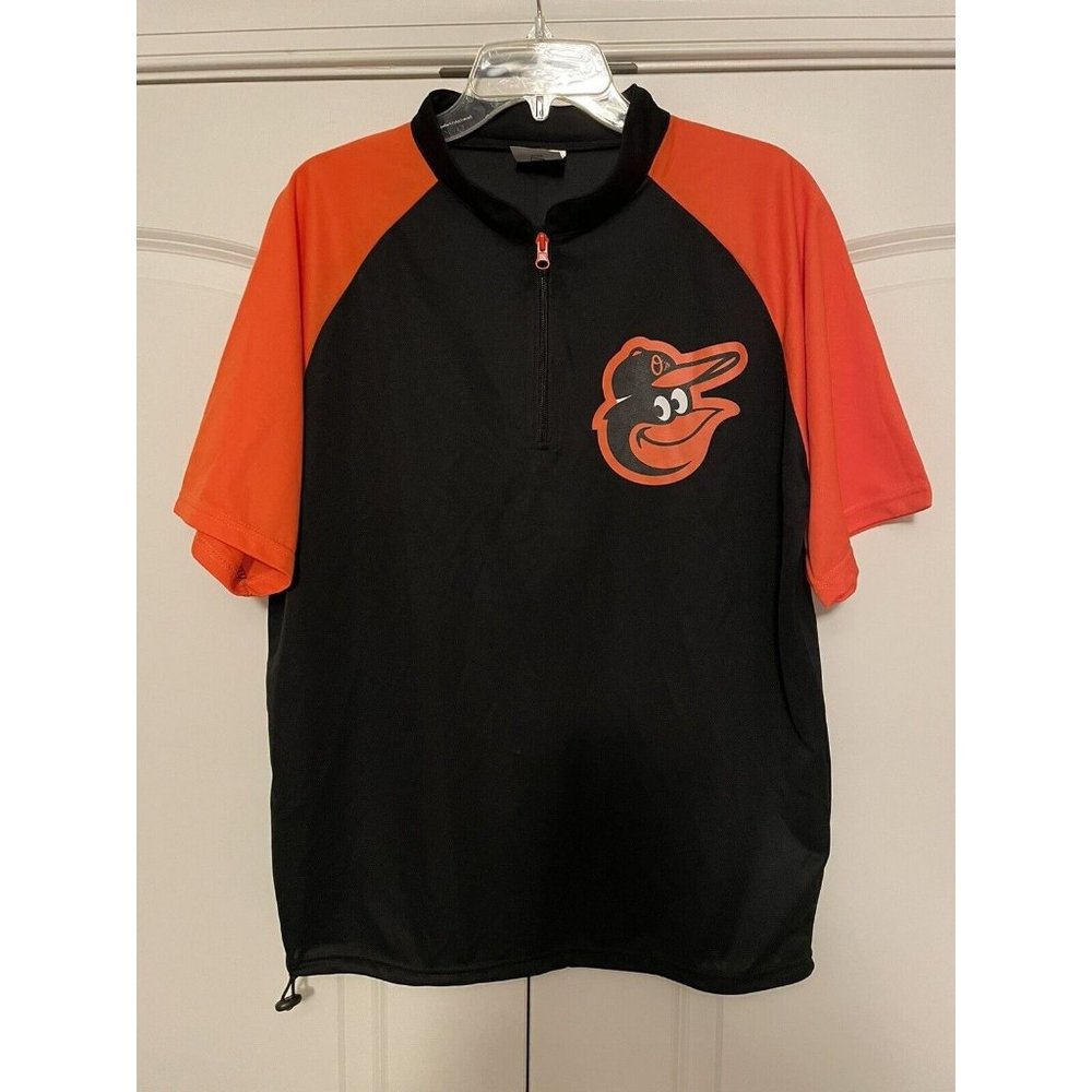 Baltimore Orioles 1/4 Zip Pullover Batting Practice Jersey Top Men's Medium